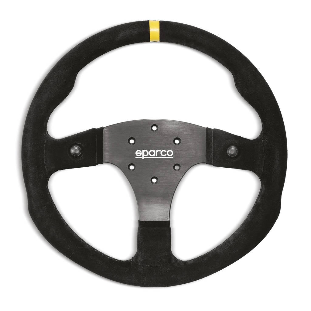 SPARCO 015R350PSO Steering wheel R350B, suede, black, diam. 350 mm, buttons, flat Photo-0 