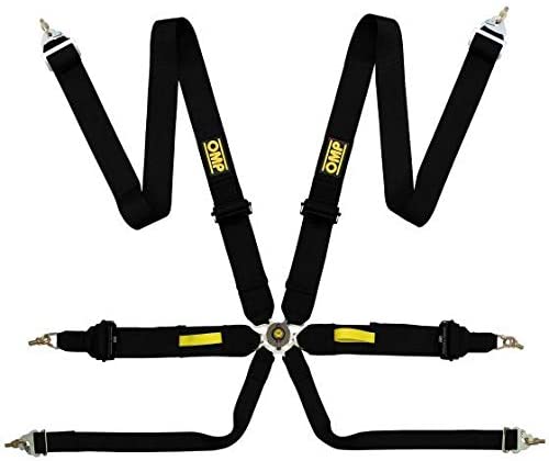 OMP DA0-0203-A01-071 Safety Harness Tecnica 3", 6-point, FIA 8853-2016, Black Photo-0 