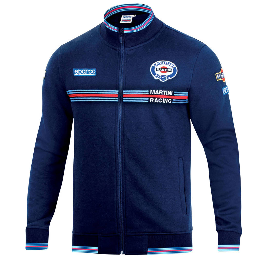 SPARCO 01278MRBM0XS Sweatshirt FULL ZIP MARTINI RACING, blue marine, size XS Photo-1 
