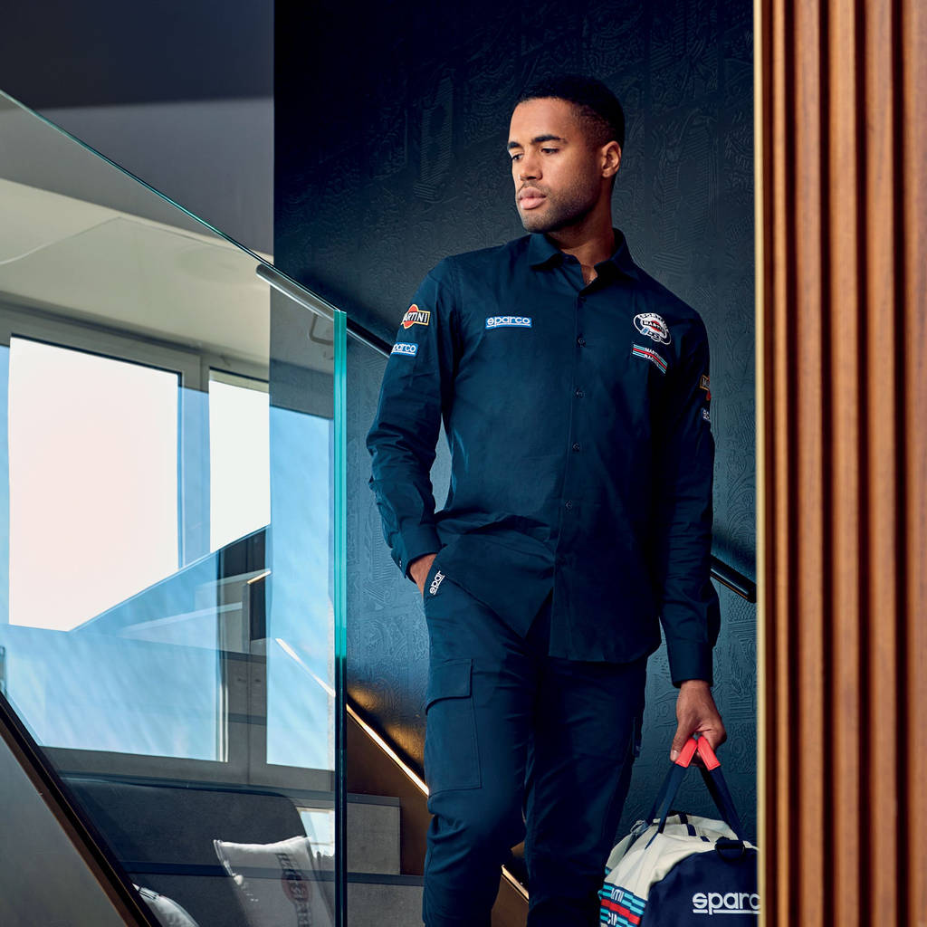 SPARCO 01277MRBM0XS Long sleeve shirt MARTINI-R, navy blue, size XS Photo-1 