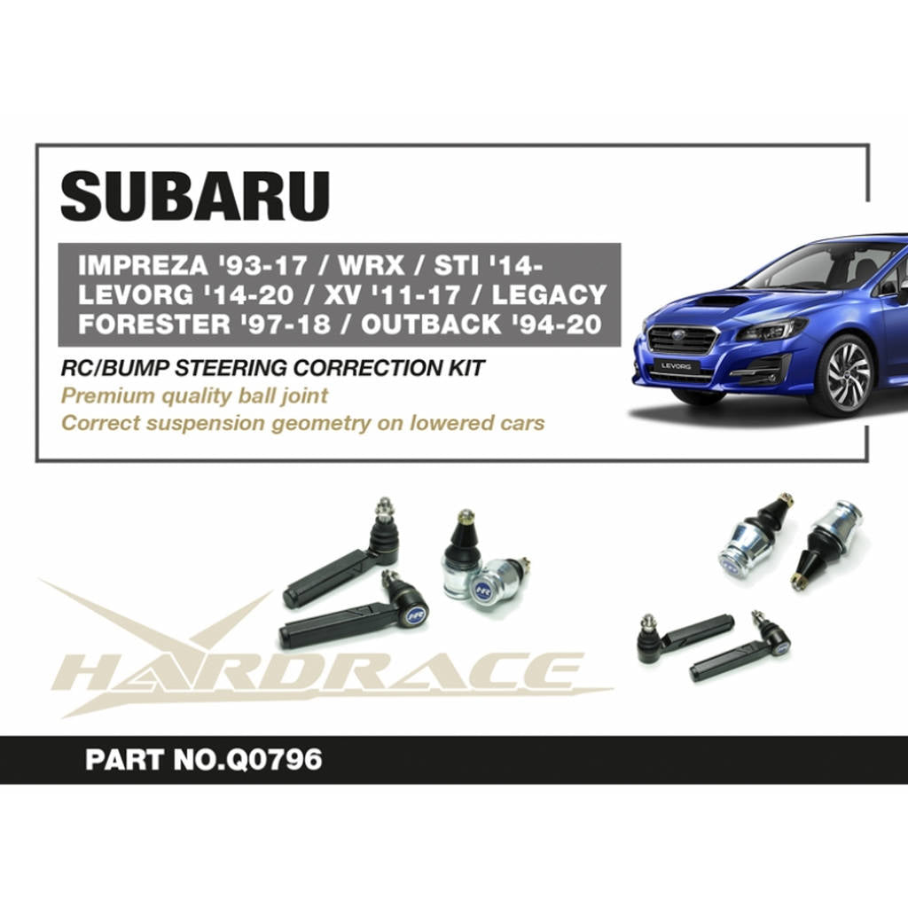 HARDRACE Q0796 SUBARU IMPREZA '93-17/ WRX/STI '14- RC/BUMP STEERING CORRECTION KIT - 4PCS/SET Photo-1 