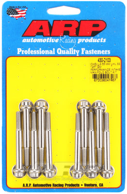 ARP 430-2103 Intake Manifold Bolt Kit for Chevrolet LS. GM Performance Intake. 55mm UHL. ARP Stainless. 12pt Photo-0 