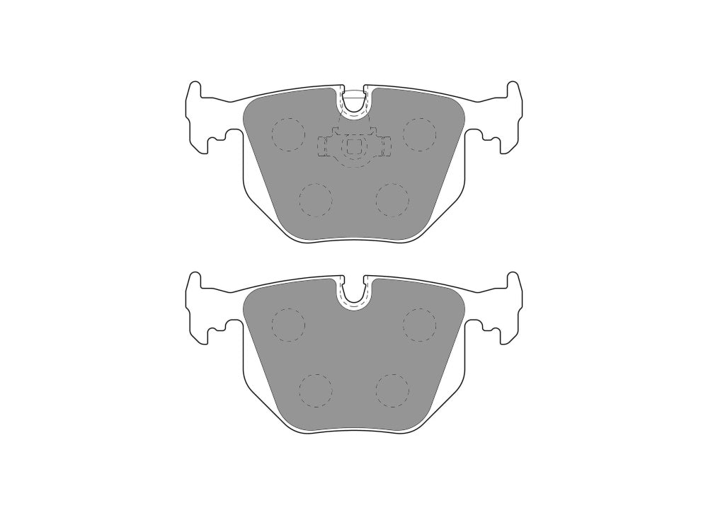 FERODO FCP1483R Rear Brake Pads DS3000 for BMW M3 (E46) / M5 (E34 / E39) / X3 (E83) / X5 (E53) / Z8 Photo-0 
