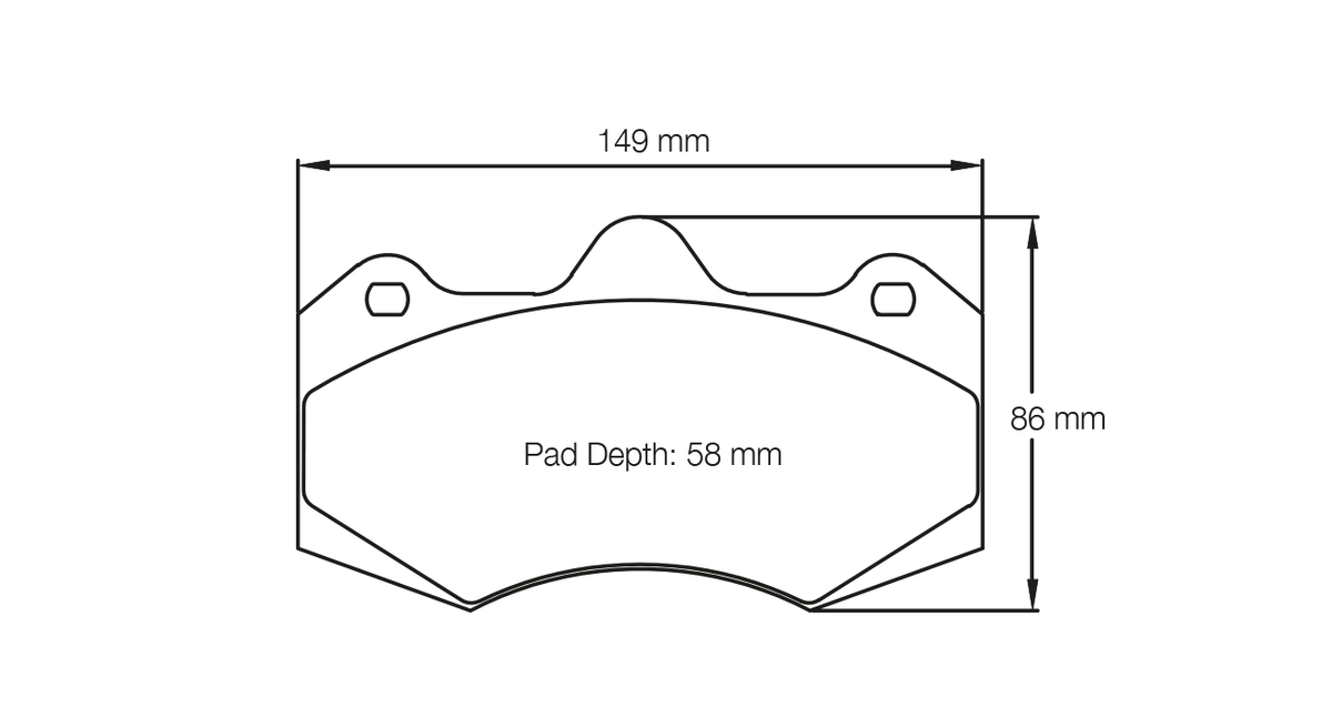 PAGID 4346-RST1 Front Brake Pads for SEAT LEON CUPRA CUP RACE CAR (2007+) / AP Racing CP7040 D58 Photo-0 