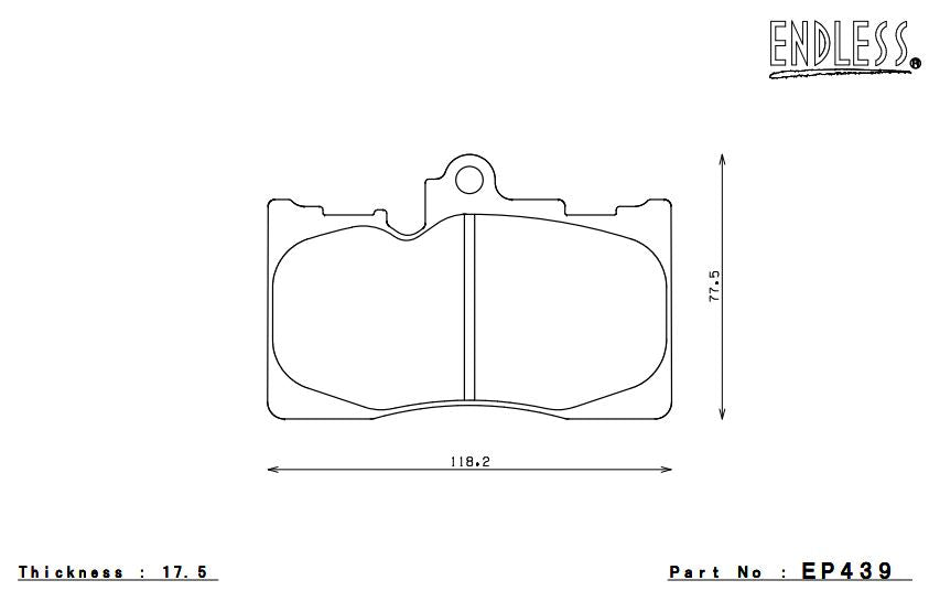 ENDLESS EP439SSY Front brake pads INFINITI IS 350 (06-12)/LEXUS GS 300/460/450H 2006+ Photo-0 