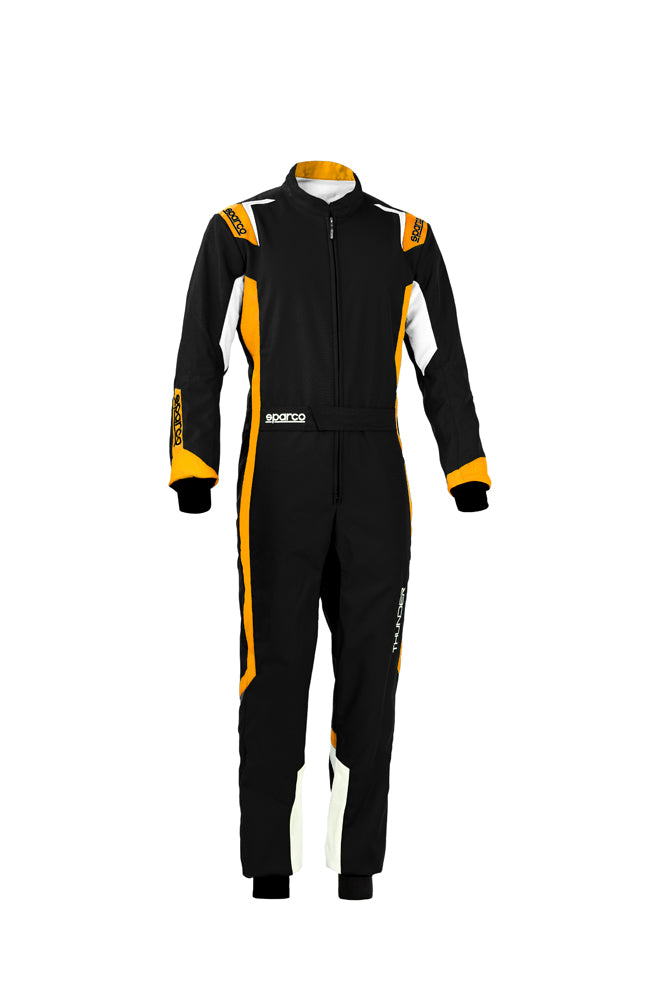 SPARCO 002342NRAF130 THUNDER YOUTH Kart suit, CIK, black/orange, size 130 Photo-0 