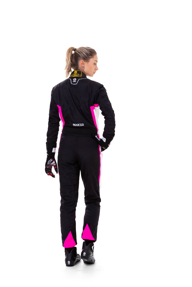 SPARCO 002341LNRBF0XS KERB LADY Kart suit, CIK, black/white/magenta, size XS Photo-2 