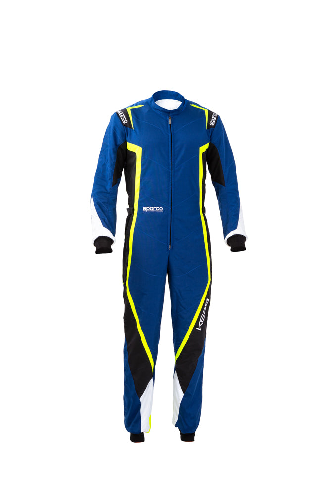 SPARCO 002341BNGB0XS KERB Kart suit, CIK, blue/yellow/black, size XS Photo-0 