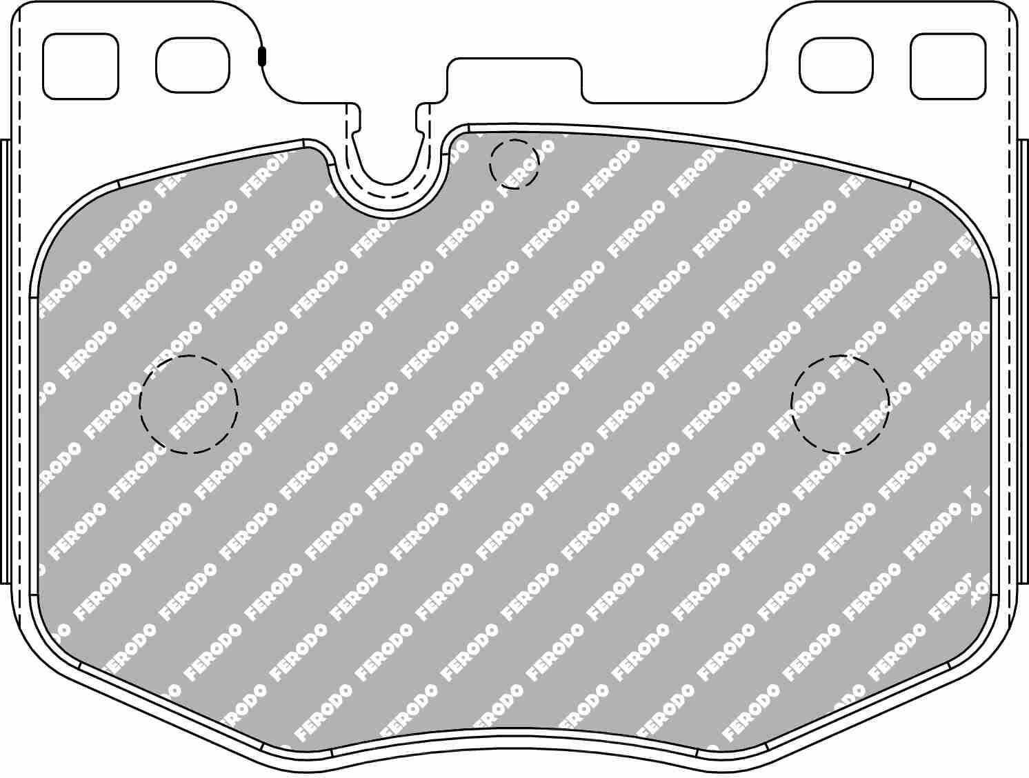 FERODO FCP5055H Front Brake Pads DS2500 for BMW 3 Series (G20) / 5 Series (G30) / 7 Series (G11 / G12) / X5 (G05) / X7 (G07) Photo-0 