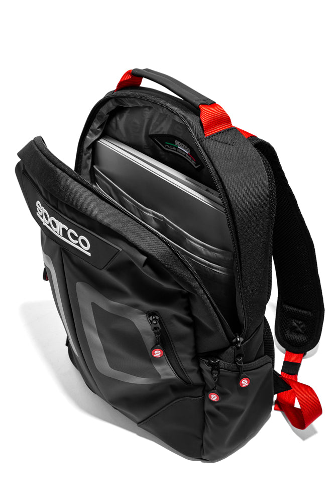 SPARCO 016440NRRS STAGE RUCKSACK, 0,76 kg, 16 l, 40x30x14 cm, black/red Photo-3 