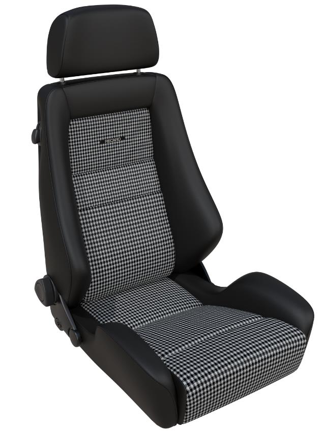 RECARO 088.00.0B25 Seat Classic LX Leather black /Pepita Photo-0 