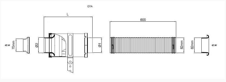BMC ACOTA70/85L200-B-WP OTA: OVAL TRUMPET AIR-BOX Photo-1 