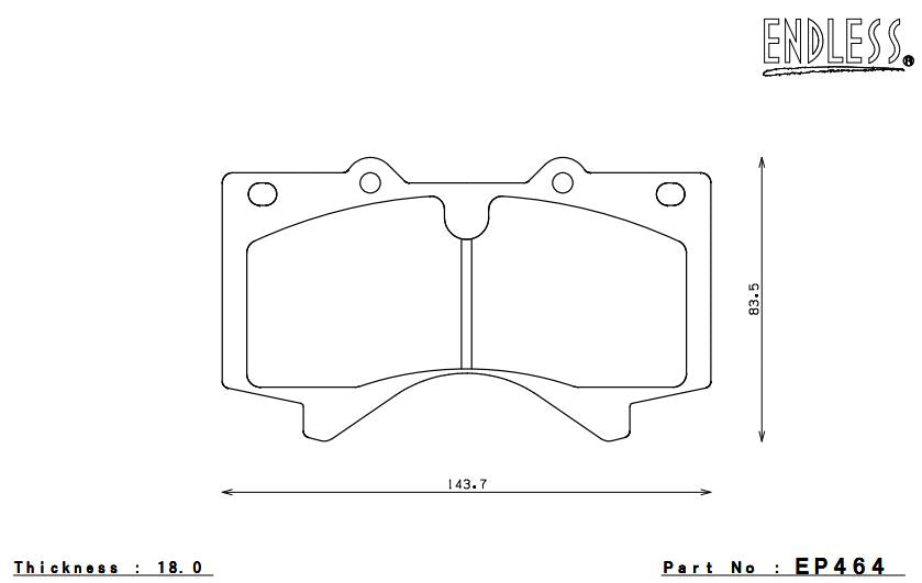 ENDLESS EP464MA45B Front brake pads TOYOTA LAND CRUISER 200 Photo-0 