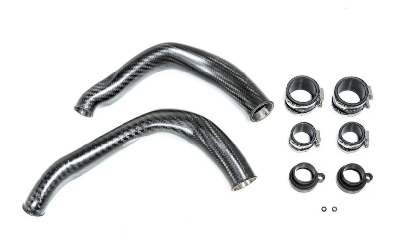 EVENTURI EVE-S55-CF-CHG Chargepipes - Set of 2 Upper Chargepipes (Carbon) for BMW S55 Photo-2 