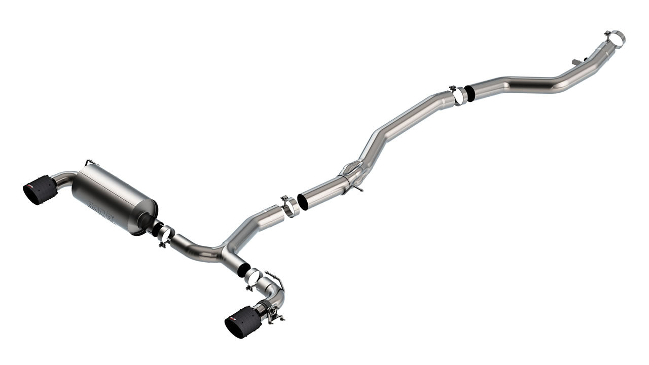BORLA 140826CFBA Exhaust System with Carbon Tips for TOYOTA Supra 3.0L 2020 Photo-0 