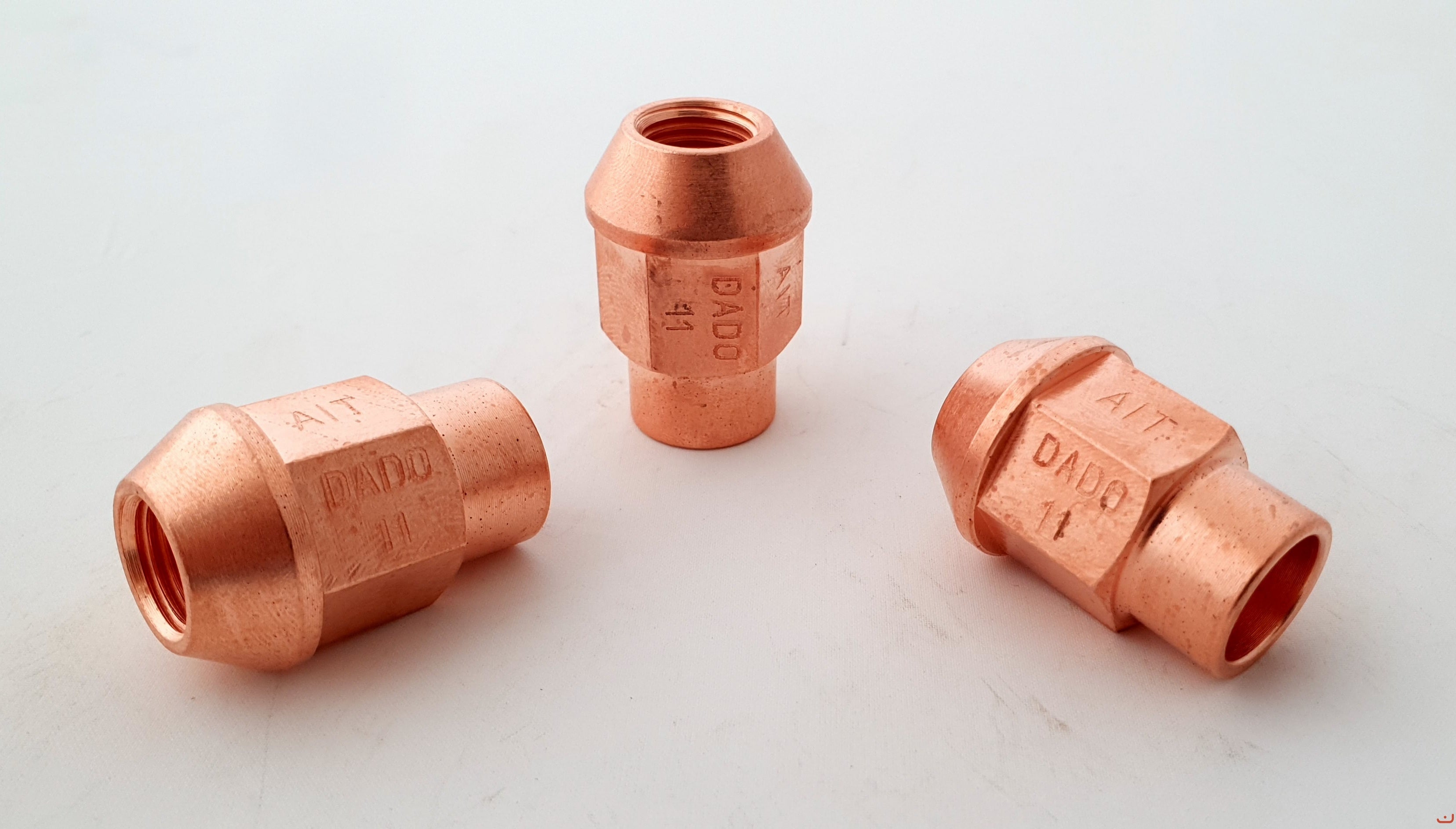 A.I.TECH AIT-DADO-11 12x1,25 ex 19mm, o.d. 23mm steel coppered nut conical SEAT, total lenght 33mm Photo-0 