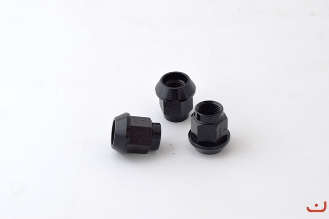 A.I.TECH AIT-DAAL6 14X1,5 Ergal alloy competition nut (black) ex 19mm, o.d. 25mm conical SEAT, total lenght 27mm Photo-0 