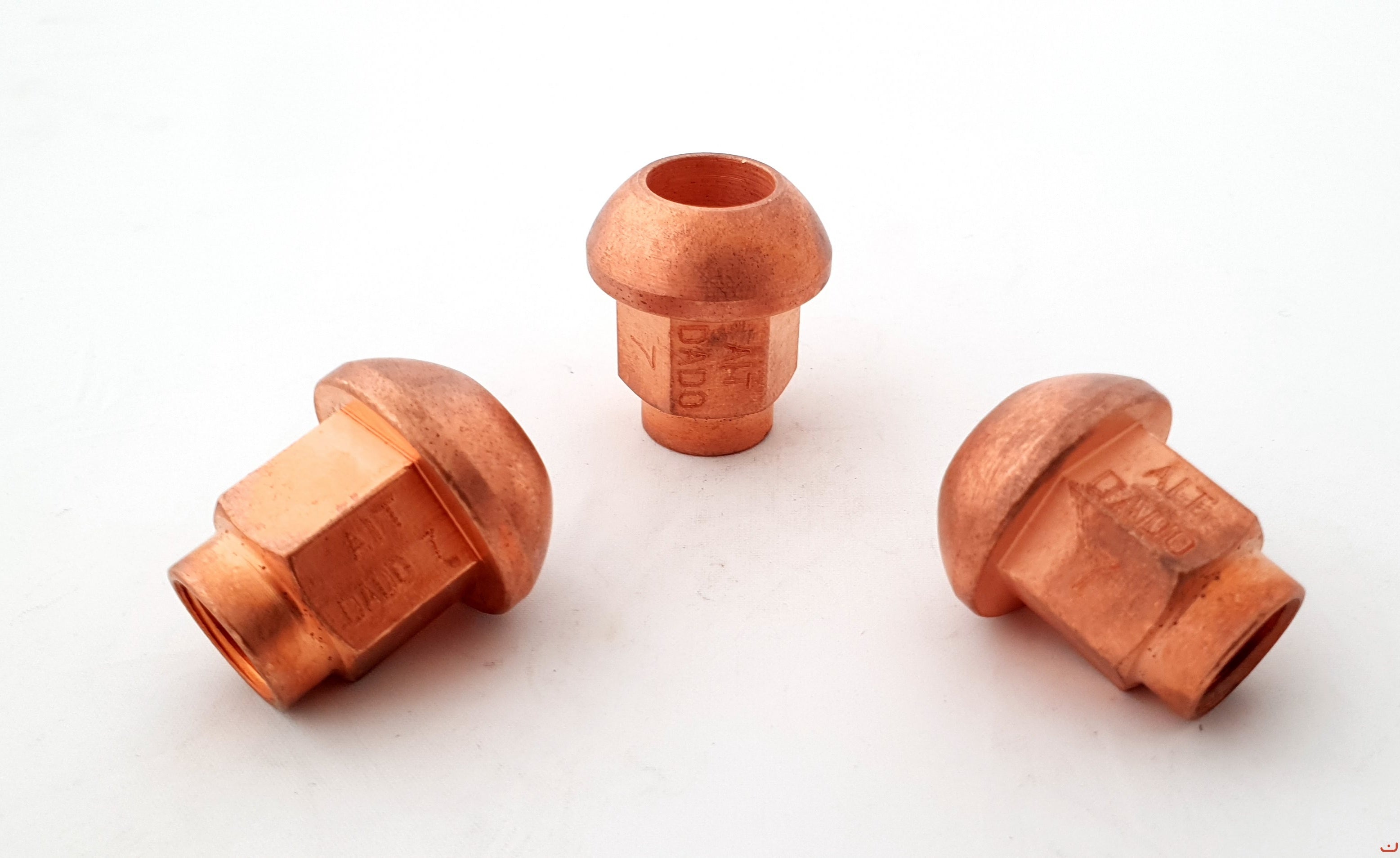 A.I.TECH AIT-DADO-7 12x1,25 ex 17mm, o.d. 25mm steel copperd nut spherical SEAT, total lenght 28mm Photo-0 