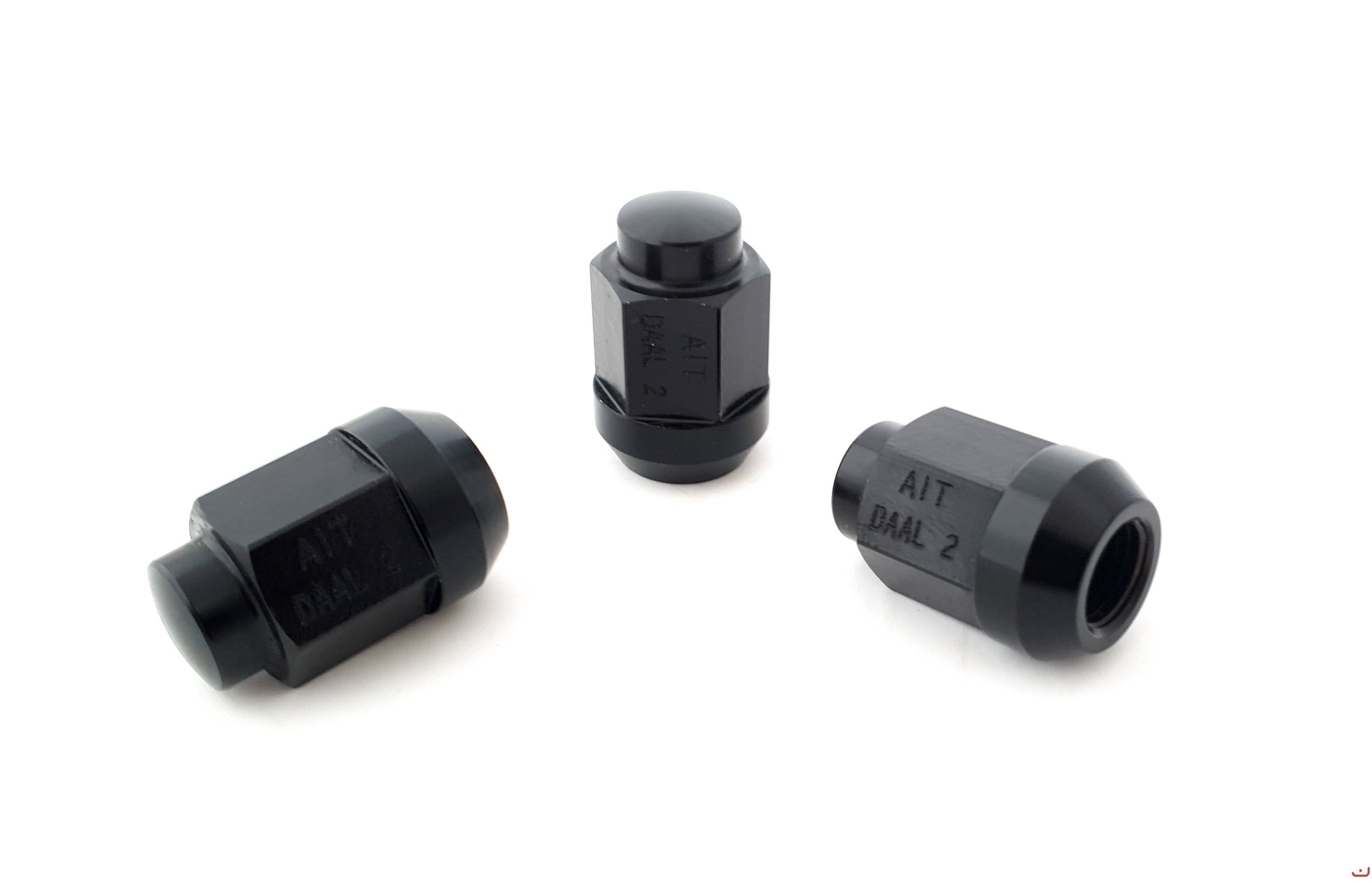 A.I.TECH AIT-DAAL2 12x1,25 Ergal alloy blank nut (black) ex 19mm, o.d. 22mm conical SEAT, total lenght 27mm Photo-0 