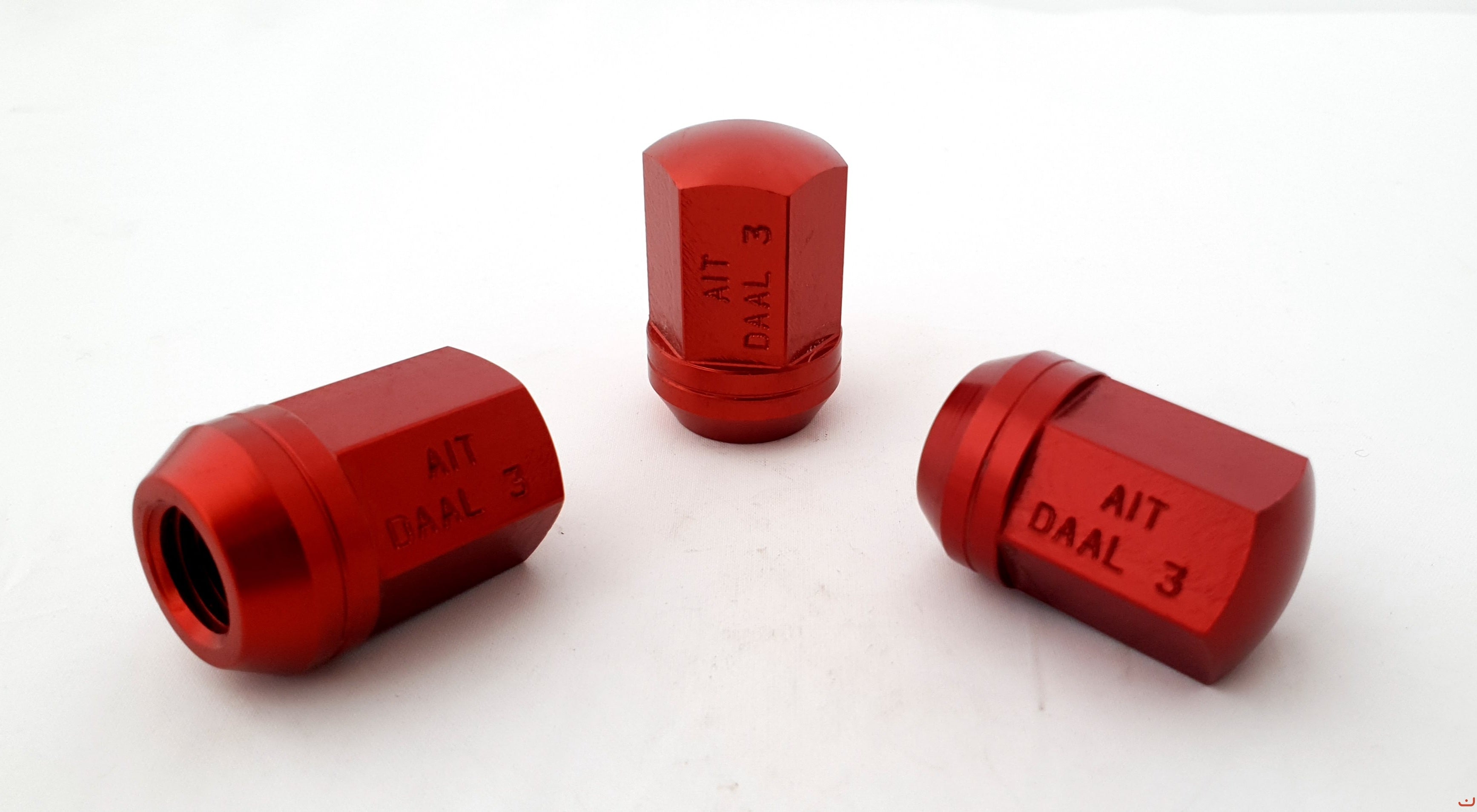A.I.TECH AIT-DAAL3 12x1,5 Ergal alloy blank nut (red or blue) ex 19mm, o.d. 22mm conical SEAT, total lenght 27mm Photo-0 