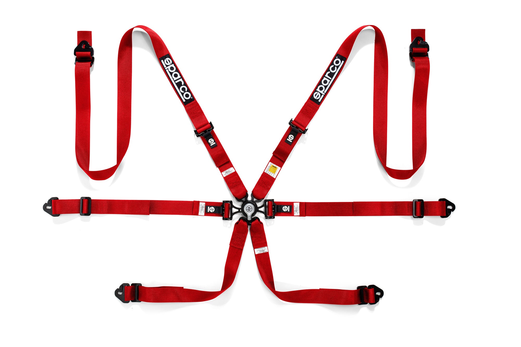 SPARCO 04834HPDMRRS Safety harnesses COMPETITION H-2 PD MARTINI, FIA 8853-2016, HANS, 6 pt, 2", pulldown, red Photo-0 