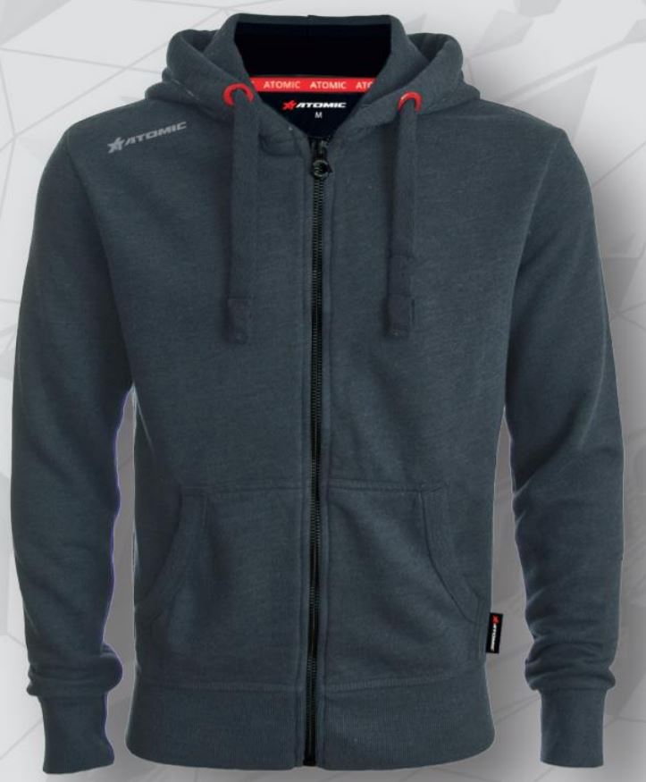 ATOMIC MOTORSPORT COLLECTION AMC-003-S Lightweight Full-Zip Hoodie, dark grey, size S Photo-0 