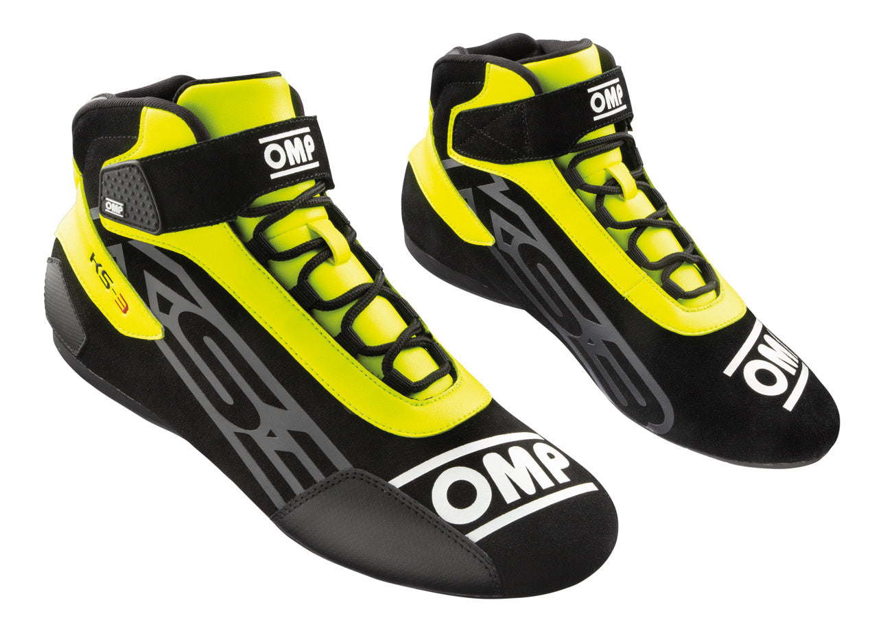 OMP KC0-0826-A01-178-47 (IC/82617847) KS-3 MY2021 Karting shoes, black/fluo yellow, size 47 Photo-0 