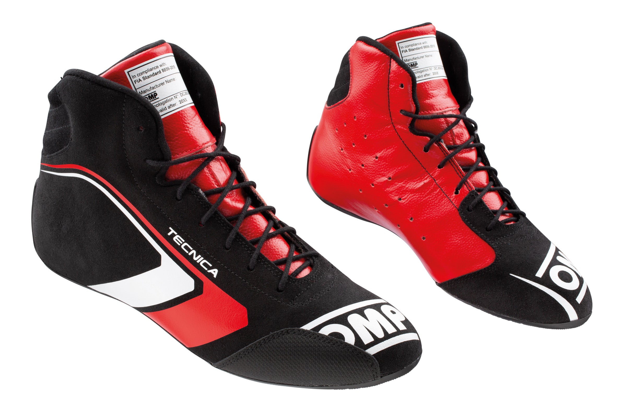 OMP IC0-0823-A01-073-48 (IC/82307348) TECNICA MY2021 Racing shoes, FIA 8856-2018, black/red, size 48 Photo-0 