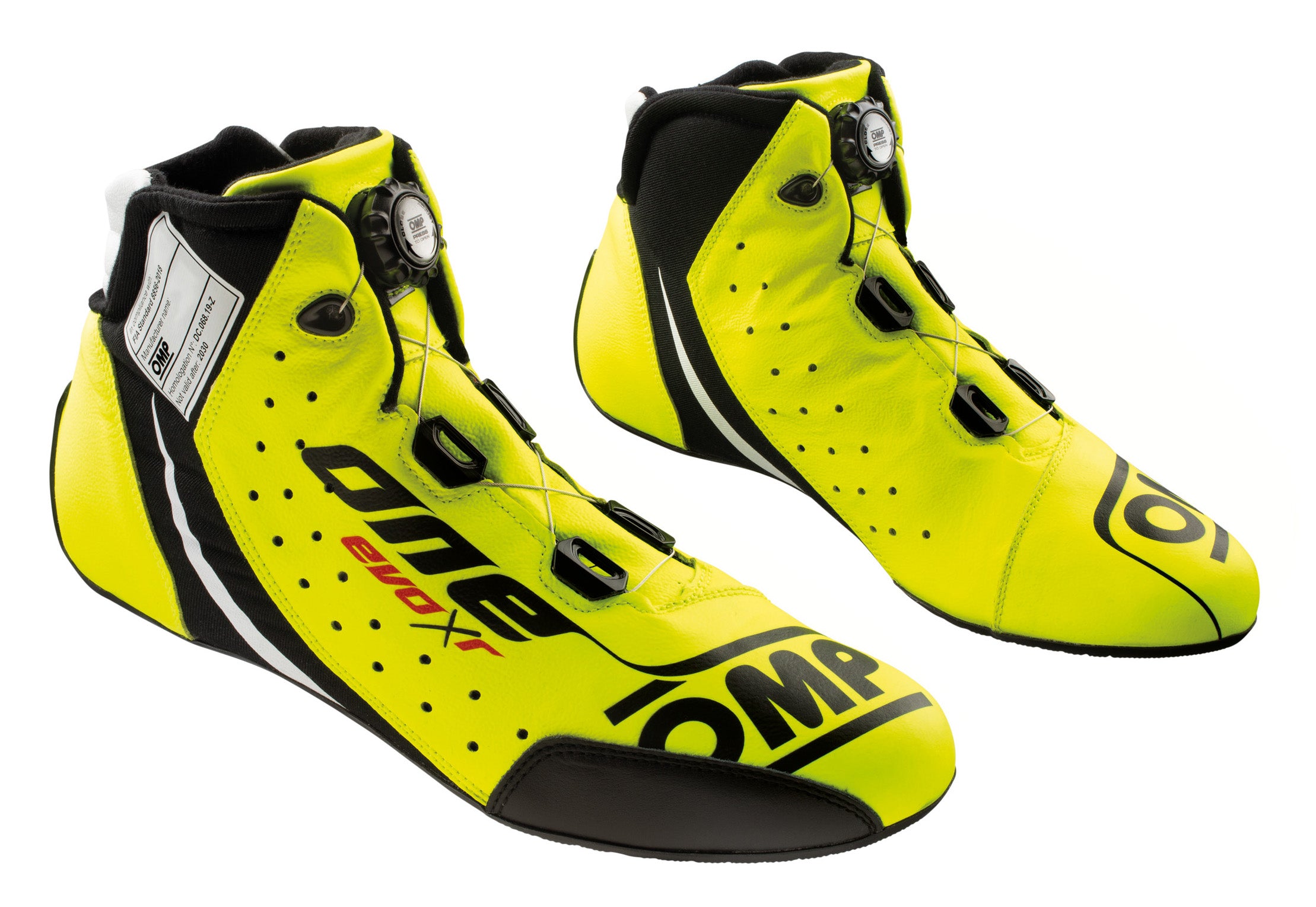 OMP IC0-0805-B01-099-46 (IC/805E09946) ONE EVO X R Racing shoes, FIA 8856-2018, fluo yellow, size 46 Photo-0 