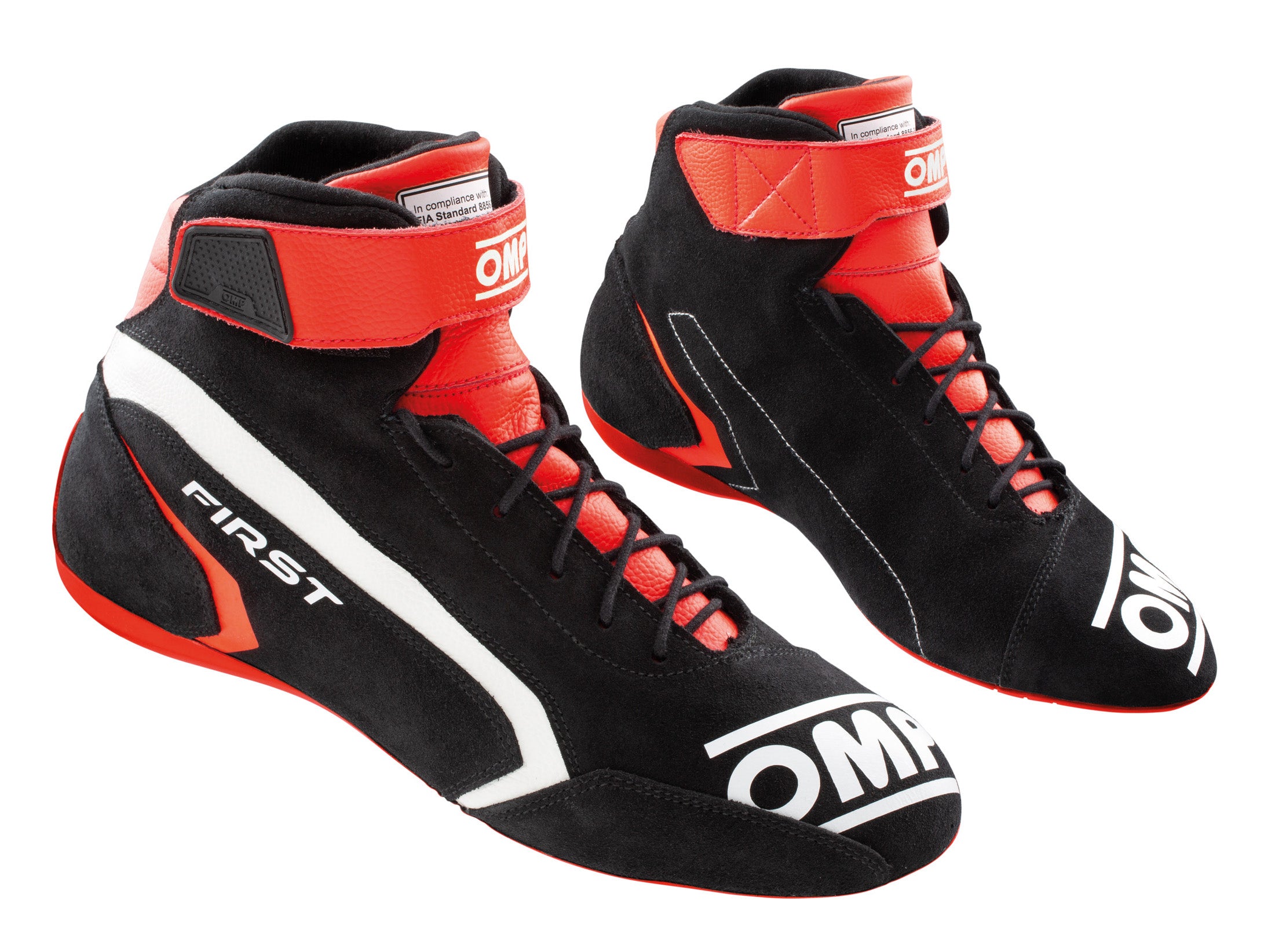 OMP IC0-0824-A01-073-39 (IC/82407339) FIRST my2021 Racing shoes, FIA 8856-2018, red/black, size 39 Photo-0 