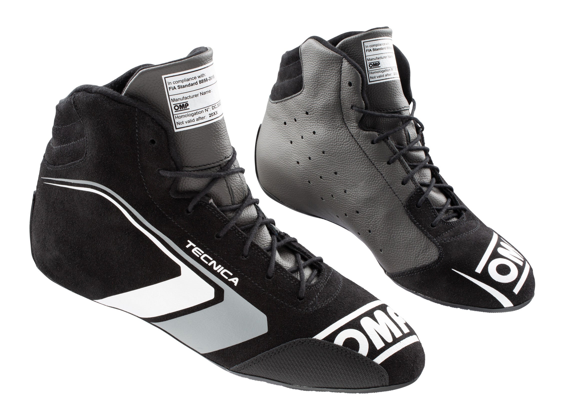 OMP IC0-0823-A01-077-37 (IC/82307737) TECNICA MY2021 Racing shoes, FIA 8856-2018, black/anthracite, size 37 Photo-0 