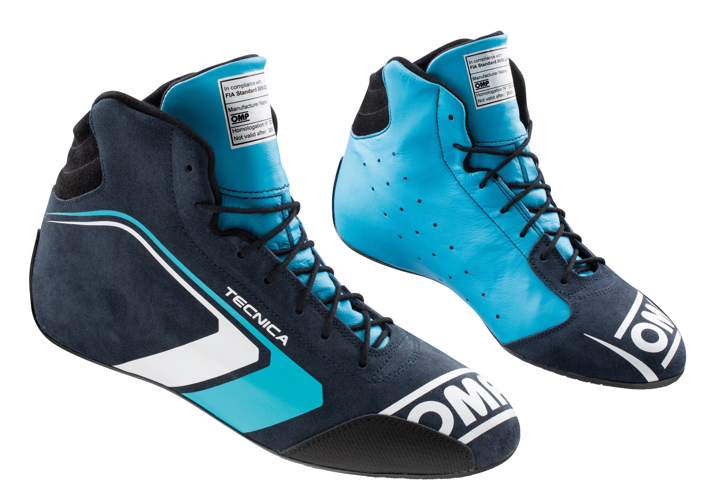 OMP IC0-0823-A01-242-46 (IC/82324246) TECNICA MY2021 Racing shoes, FIA 8856-2018, blue/cyan, size 46 Photo-0 