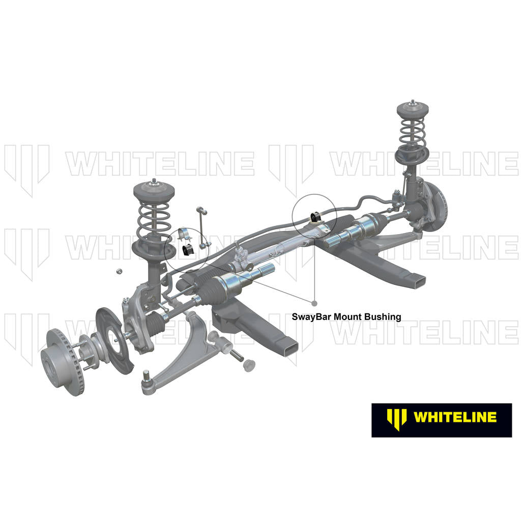 WHITELINE KSK087-22 Front Anti Roll Bar Mount - Bushing Kit 22mm for Whiteline Anti Roll Bars Photo-1 