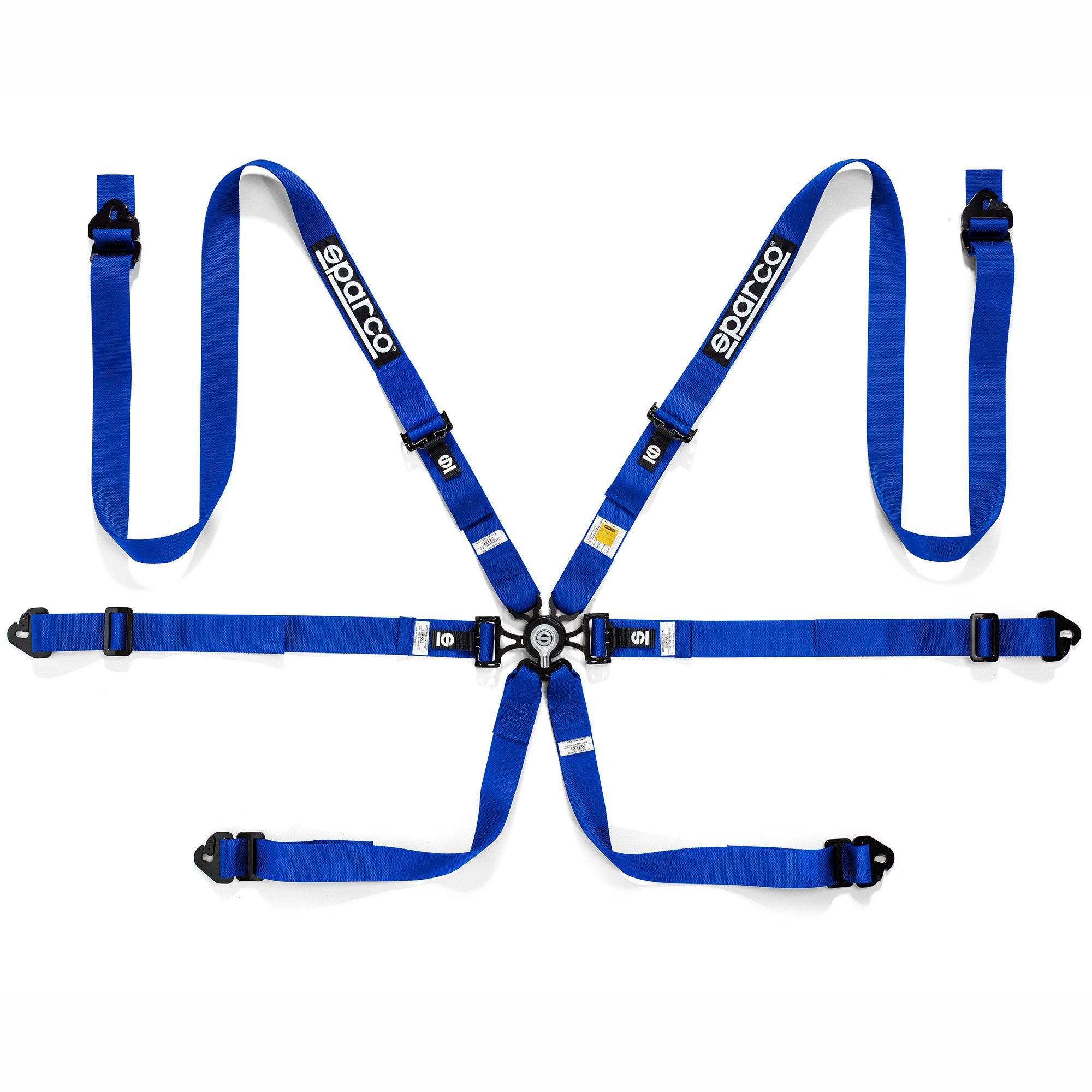 SPARCO 04834HPDAZ Safety harnesses COMPETITION H-2 PD, FIA 8853-2016, HANS, 6 points, 2", pulldown, blue Photo-0 