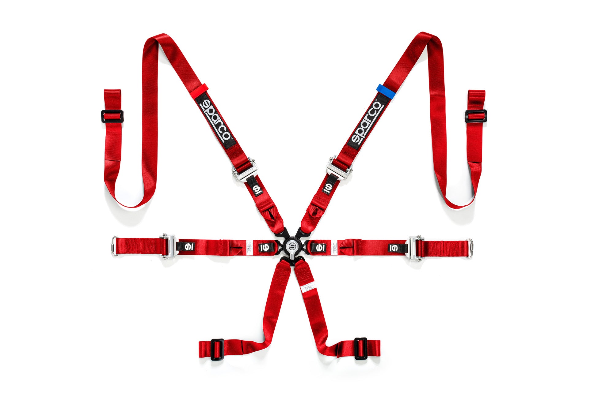 SPARCO 04825HRS PRO H-9 Safety harnesses, FIA 8853-2016, HANS, 6 points, 2", red Photo-0 