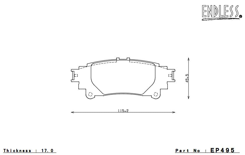 ENDLESS EP495SSY Rear brake pads LEXUS IS250 Photo-0 