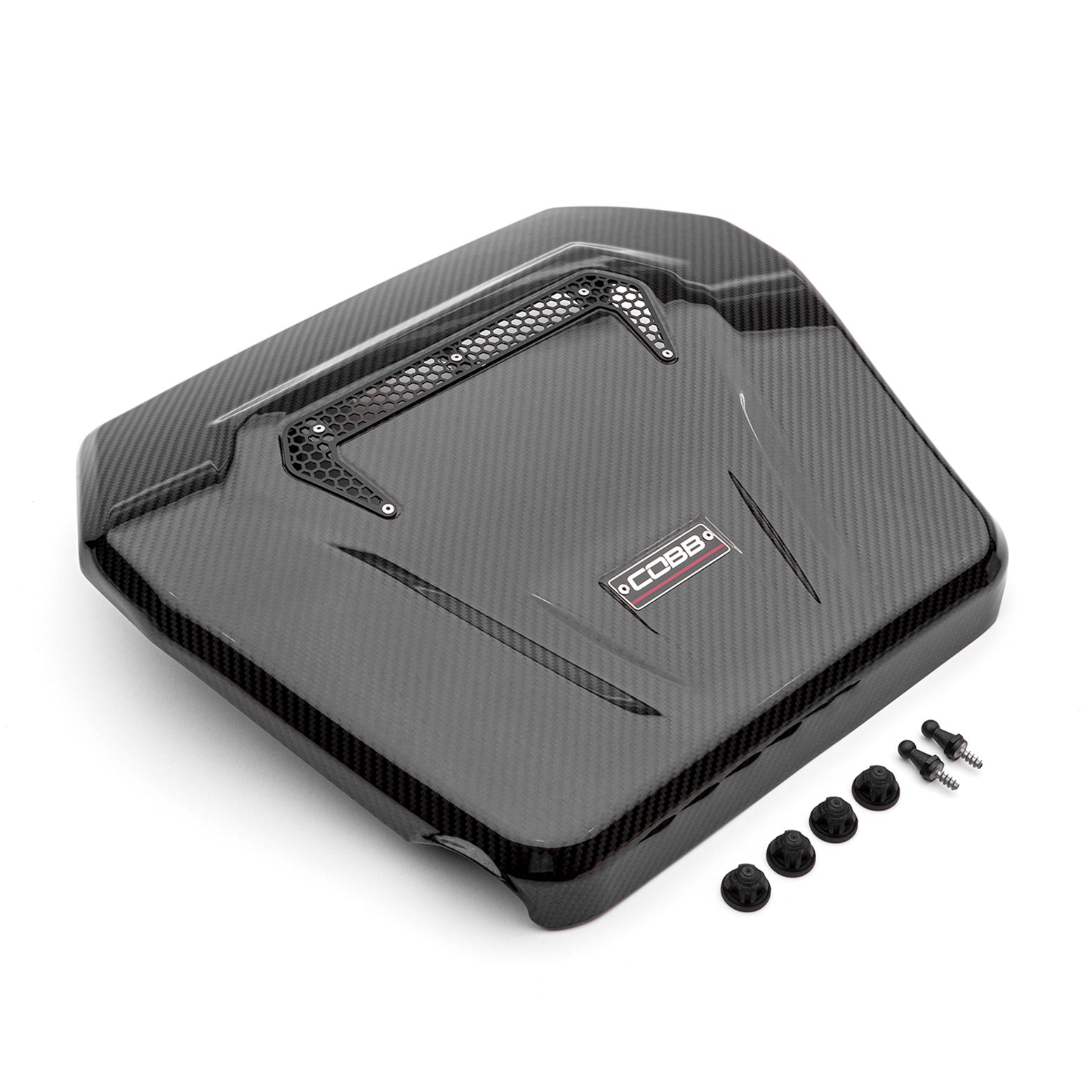 COBB 4V2600 Engine Cover REDLINE (Carbon) for WV Golf GTI/R (Mk7/Mk7.5/Mk8) / AUDI A3/S3 (8V) Photo-0 