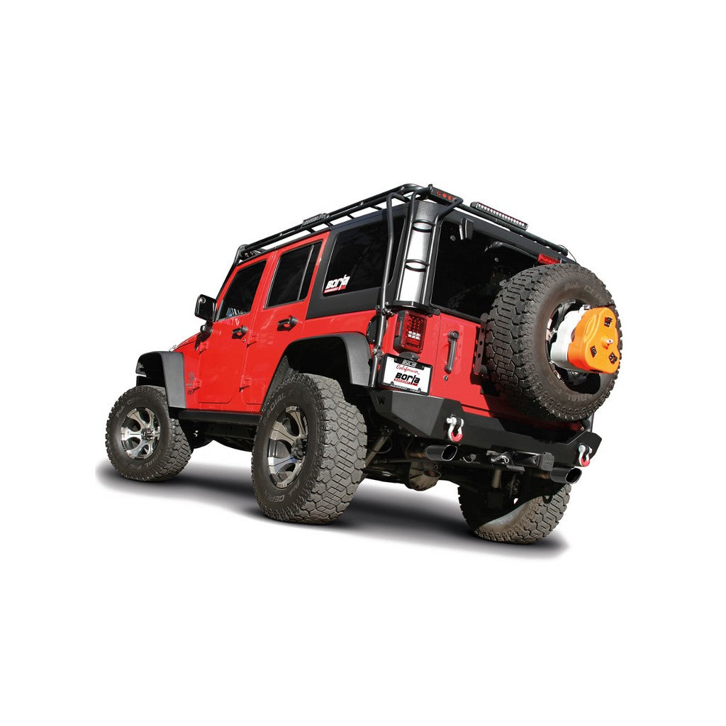 BORLA 11834BC Rear Section WRANGLER 2012-2013 Touring, Black Chrome Tips Photo-1 
