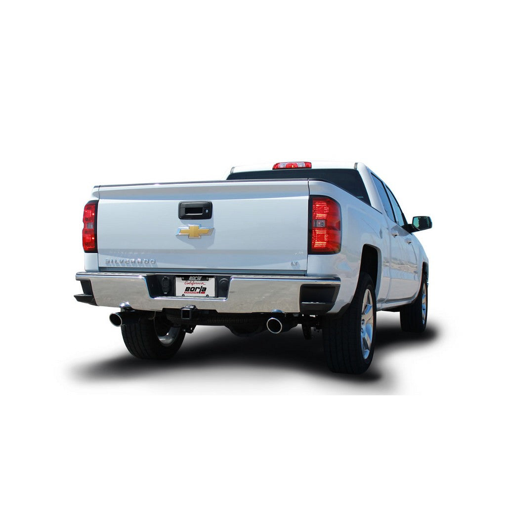 BORLA 140536 Cat Back Exhaust System SILV / SIERRA 1500 2013- 5,3L V8 Ext Standart Cab S-Type Photo-1 