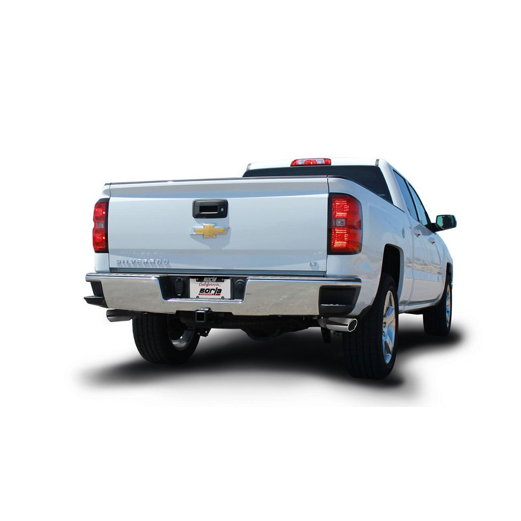 BORLA 140544 Cat Back Exhaust System SILV / SIERRA 1500 2013- 5,3L V8 Ext Standart Cab Touring Side Exit Photo-1 