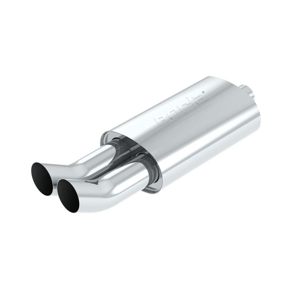 BORLA 40059 Spitfire - 2.25" Inlet Pipe - Dual 3" Round Tips - Boomer Muffler Photo-0 