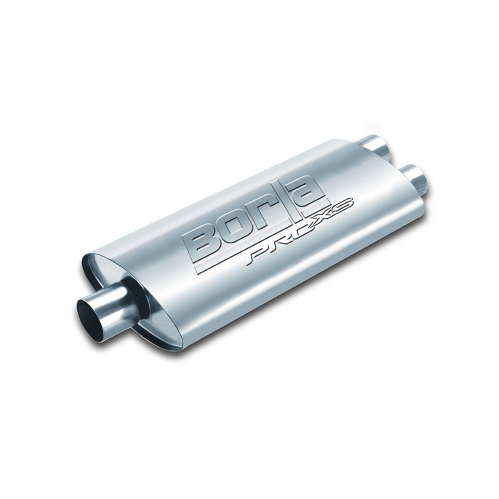 BORLA 40348 ProXS™ Muffler, Center / Dual, Oval, 2,5" In, Dual 2.5" Out, 19" x 4" x 9.5" Photo-0 