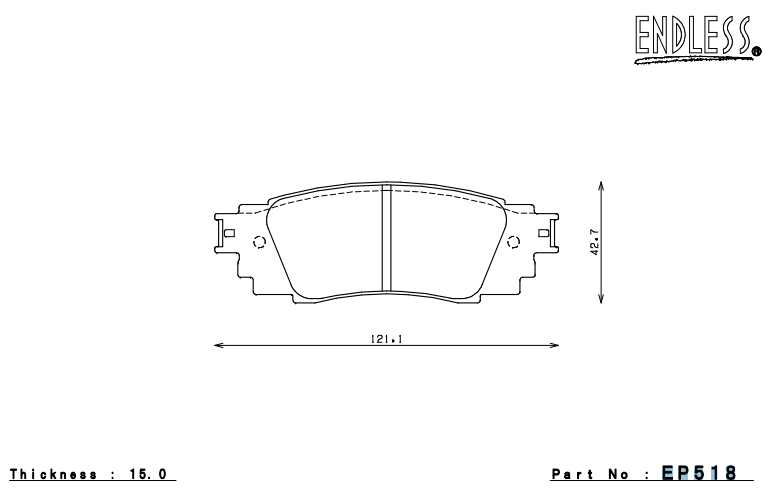 ENDLESS EP518MX72 Rear brake pads TOYOTA GR Yaris MXPA12 (RS) Photo-0 