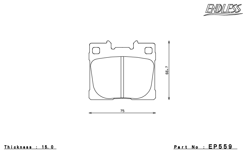 ENDLESS EP559ES88G Rear brake pads TOYOTA GR YARIS 2020+ Photo-0 