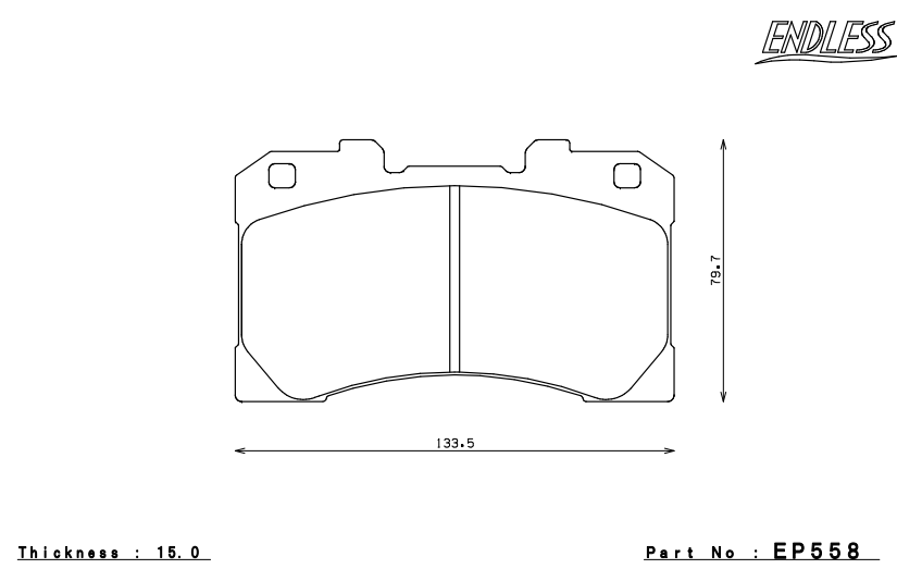 ENDLESS EP558S91F Front brake pads TOYOTA GR YARIS 2020+ (18 inch HP914&HP915) Photo-0 