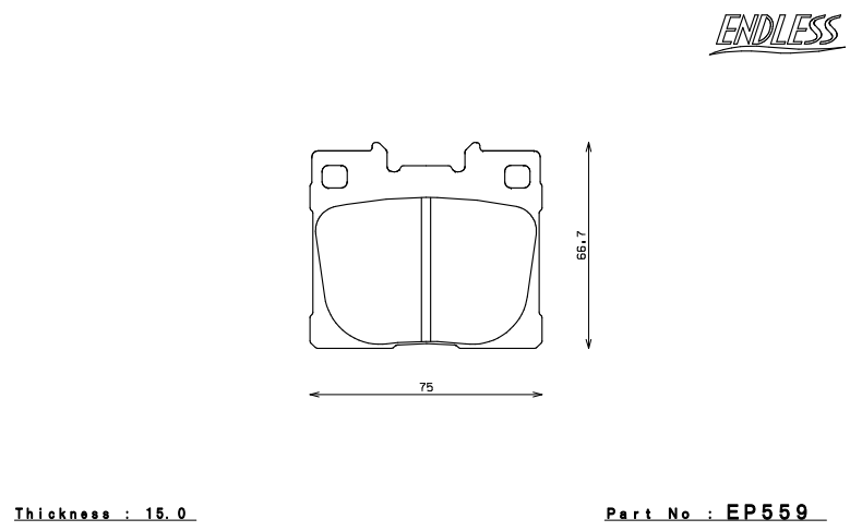 ENDLESS EP559S89F Rear brake pads TOYOTA GR YARIS 2020+ Photo-0 