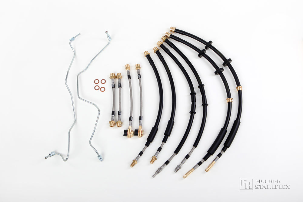 FISCHER PO3113-4.2 Brake line kit (Chrome) PORSCHE Cayenne (92A) (with fixed line) Photo-0 