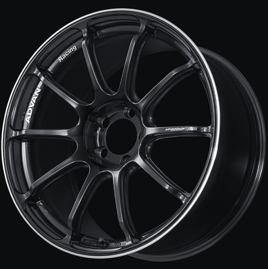 ADVAN YA39J45DBGR Wheel V4354 RSIII 19X9.5 ET45 5-100 BLACK GUNMETALLIC & RING Photo-0 