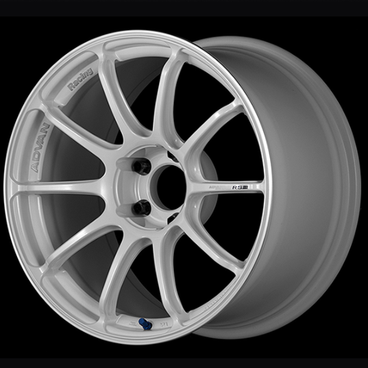 ADVAN YA38F48EWMR Wheel V3700 RSIII 18X7.5 ET48 5-114.3 RACING WHITE METALLIC & RING Photo-0 