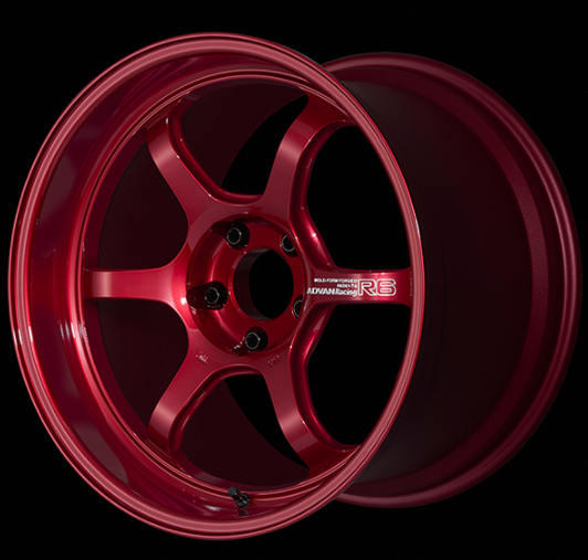 ADVAN YA68J45WCR Wheel V4508 R6 18X9.5 ET45 5-120 RACING CANDY RED Photo-0 